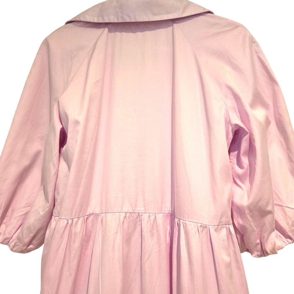 TIG Renata Figueiredo S Pink Tiered Maxi Dress Puff Sleeve Cottagecore Resort - Picture 5 of 6